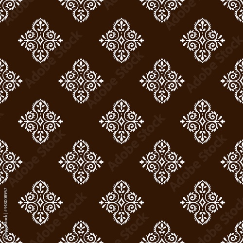 Indian traditional pattern, floral seamless vector background for saree clothes textile, fabric print. Seamless paisley backdrop with leaves and flowers, Brazier