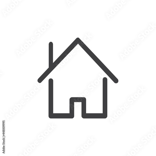 Web home flat icon for apps and websites