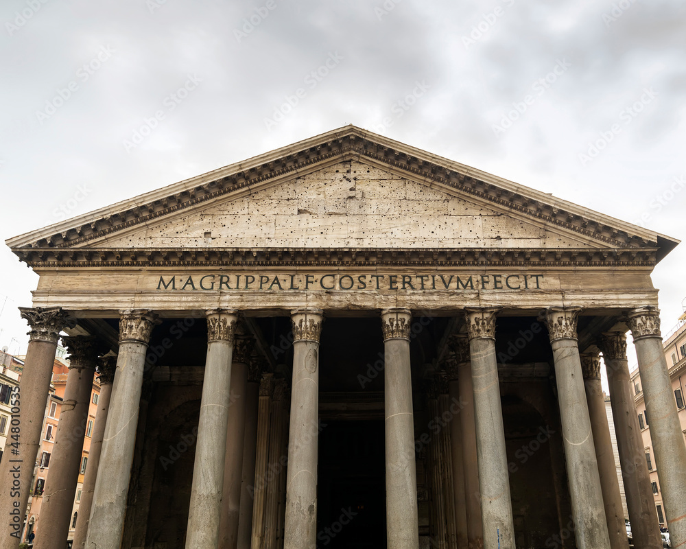 Pantheon,  a former Roman temple, now a church in Rome, Italy