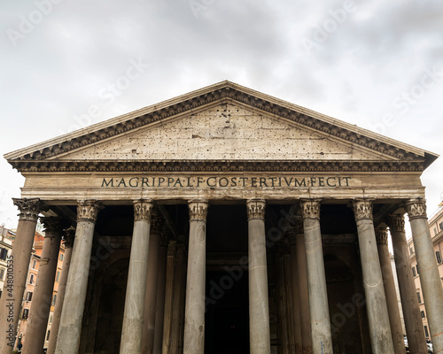 Pantheon, a former Roman temple, now a church in Rome, Italy