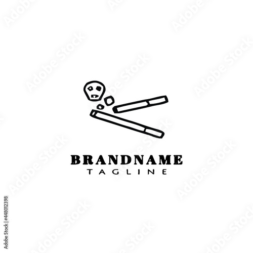 smoking logo icon design template vector illustration