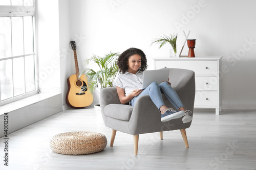African-American girl with ...