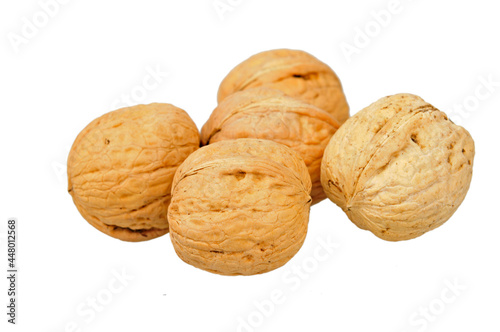 White background of the walnut