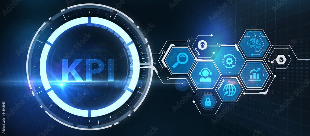 Obraz premium KPI Key Performance Indicator for Business Concept. Business, Technology, Internet and network concept.