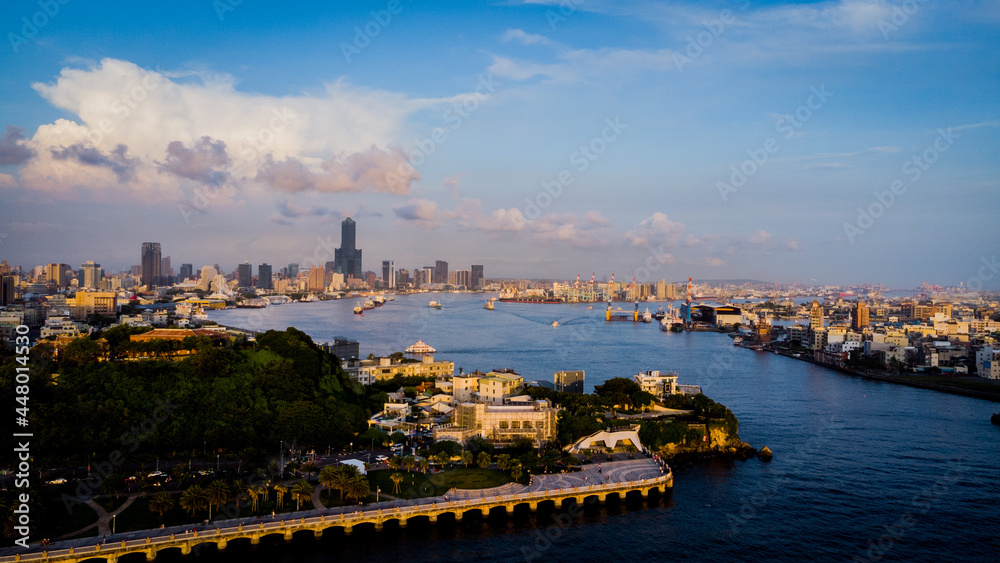 Fototapeta premium The Aerial view of Kaohsiung