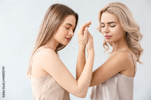 Beautiful young sisters on ...