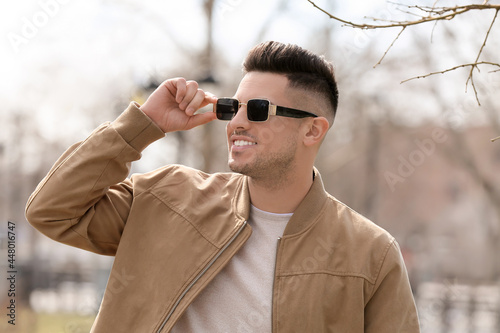 Young man wearing stylish s...