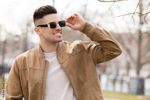 Young man wearing stylish s...