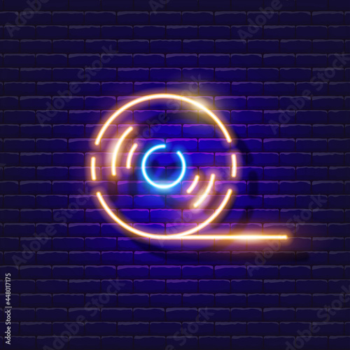 Scotch neon icon. Vector illustration for design. Repair tool glowing sign. Construction tools concept.