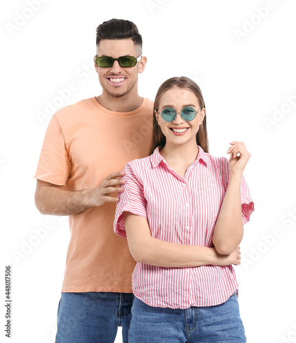 Young couple wearing stylis...