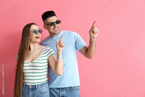 Young couple wearing stylis...