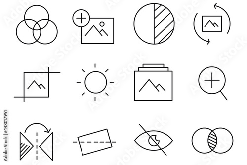 Image Editing icon set. Image Editing pack symbol vector elements for infographic web © CHELSEA91