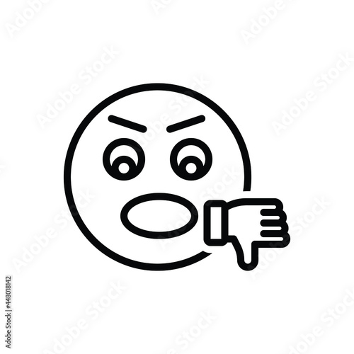 Black line icon for worse