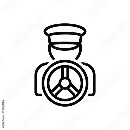 Black line icon for drivers