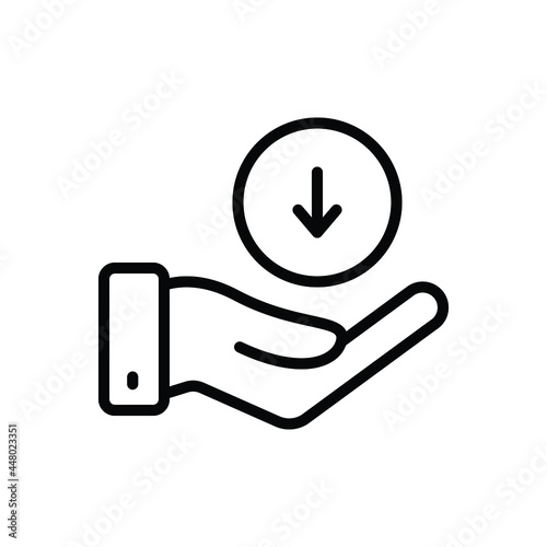 Black line icon for have
