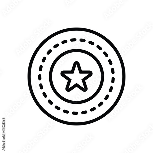Black line icon for intermediate