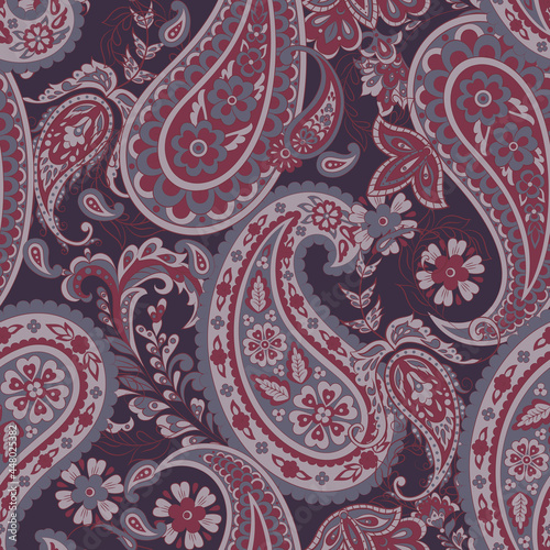 aisley pattern. seamless vintage floral background photo