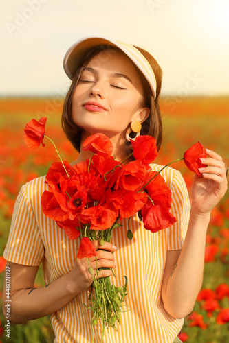 Beautiful young woman with ...