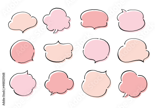 手書き風のかわいいふきだしセット