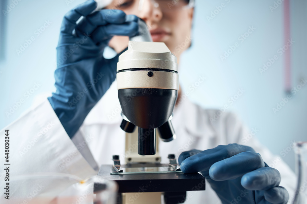 woman scientist laboratory microscope research woman scientist laboratory microscope research
