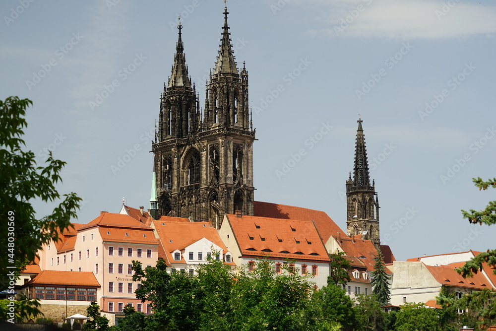 Blick über die Altstadt zum Meissner Dom