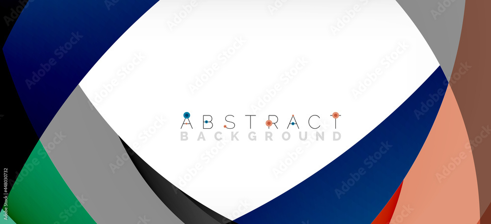 Geometric abstract background. Circle created with overlapping color shapes. Vector Illustration For Wallpaper, Banner, Background, Landing Page Geometric abstract background. Circle created with overlapping color shapes. Vector Illustration For Wallpaper, Banner, Background, Landing Page