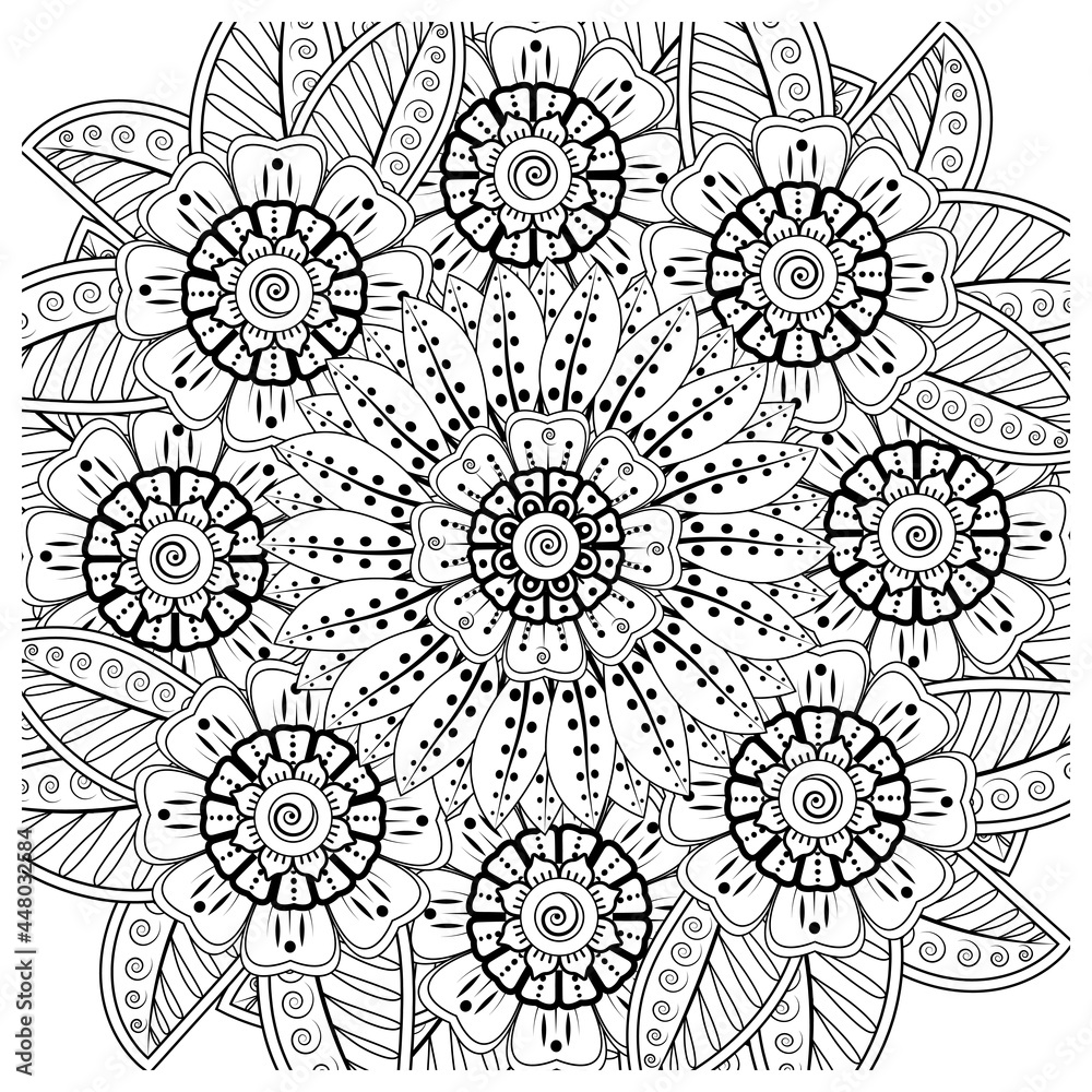 mehndi flower decorative ornament in ethnic oriental style, doodle ornament, outline hand draw. mehndi flower decorative ornament in ethnic oriental style, doodle ornament, outline hand draw.
