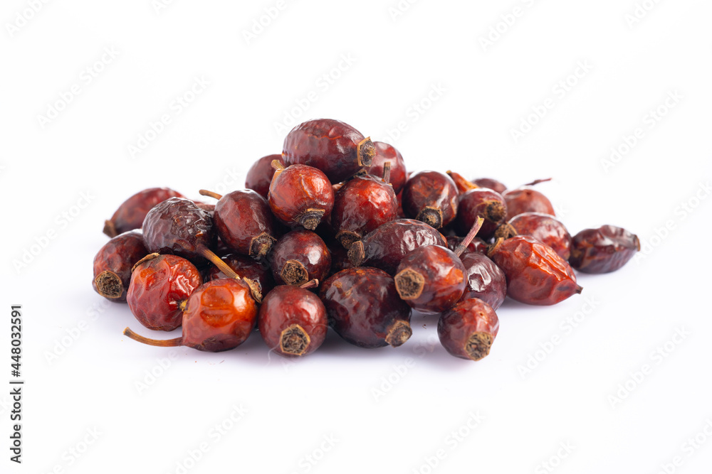 Obraz premium healthy rosehips on white background 