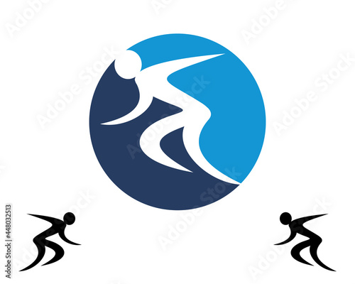 people run athlete logo template 1