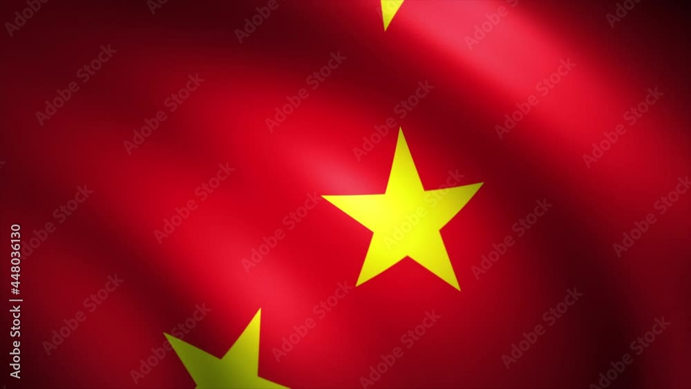 Flag of China (the People's Republic of China) Waving in the Wind (Zoom Out)
Flag of China (the People's Republic of China) Waving in the Wind (Zoom Out)