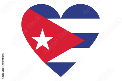 Free Download Cuba flag of heart shape isolated on white background - GFXLoad