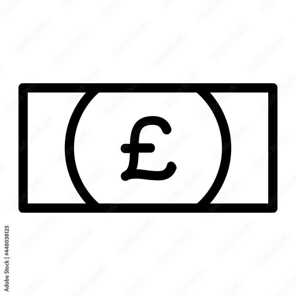 Pound Sterling Banknote or Paper Money Icon Pound Sterling Banknote or Paper Money Icon