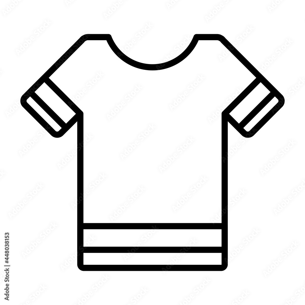 Tshirt Vector Line Icon Design. Tshirt Vector Line Icon Design.