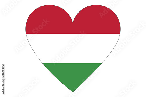 Free Download Hungary flag of heart shape isolated on white background - GFXLoad