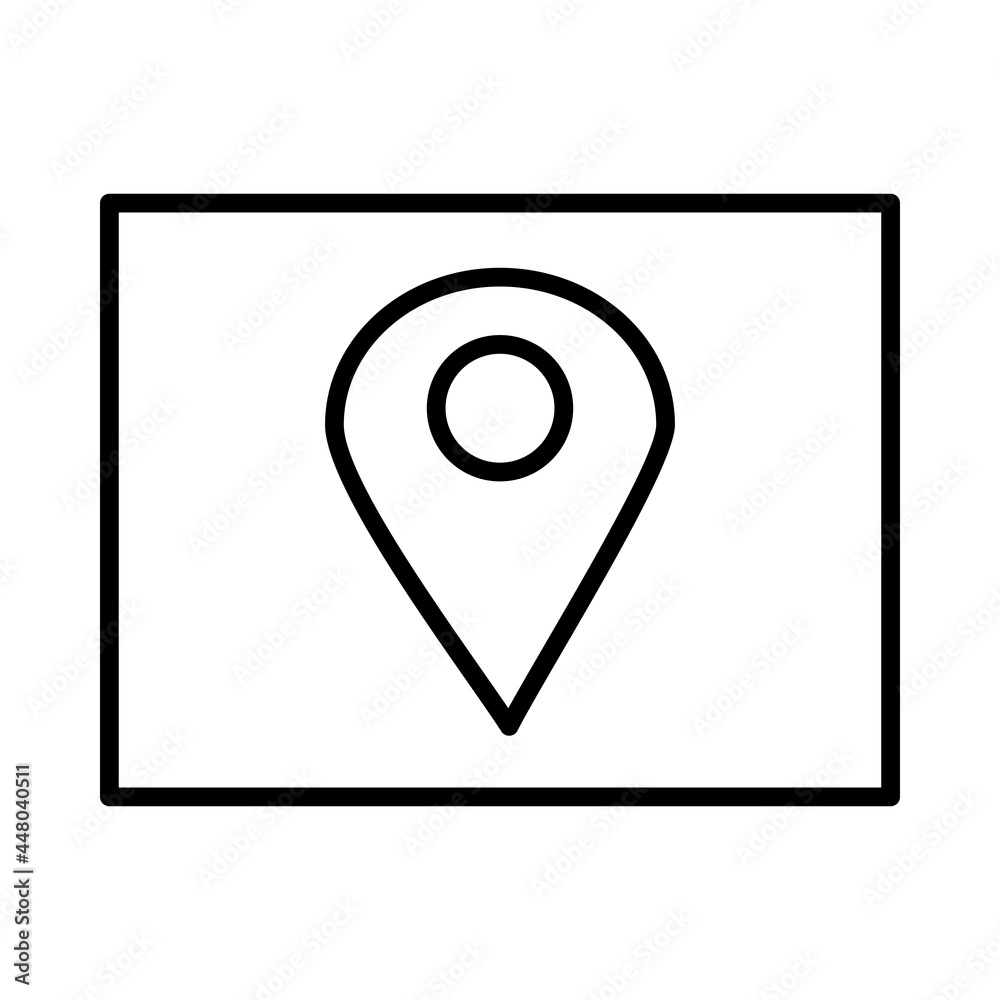 Location Sign Vector Line Icon Design Location Sign Vector Line Icon Design