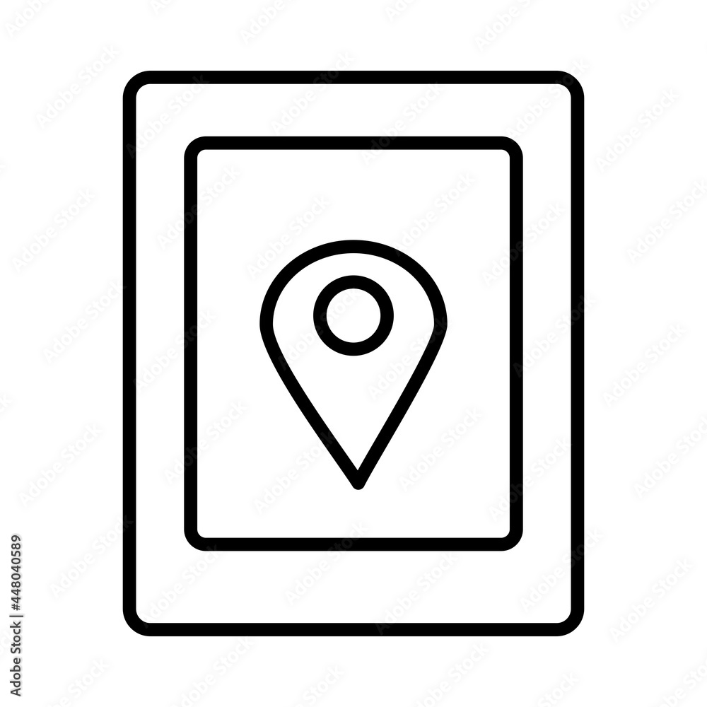 GPS Vector Line Icon Design GPS Vector Line Icon Design