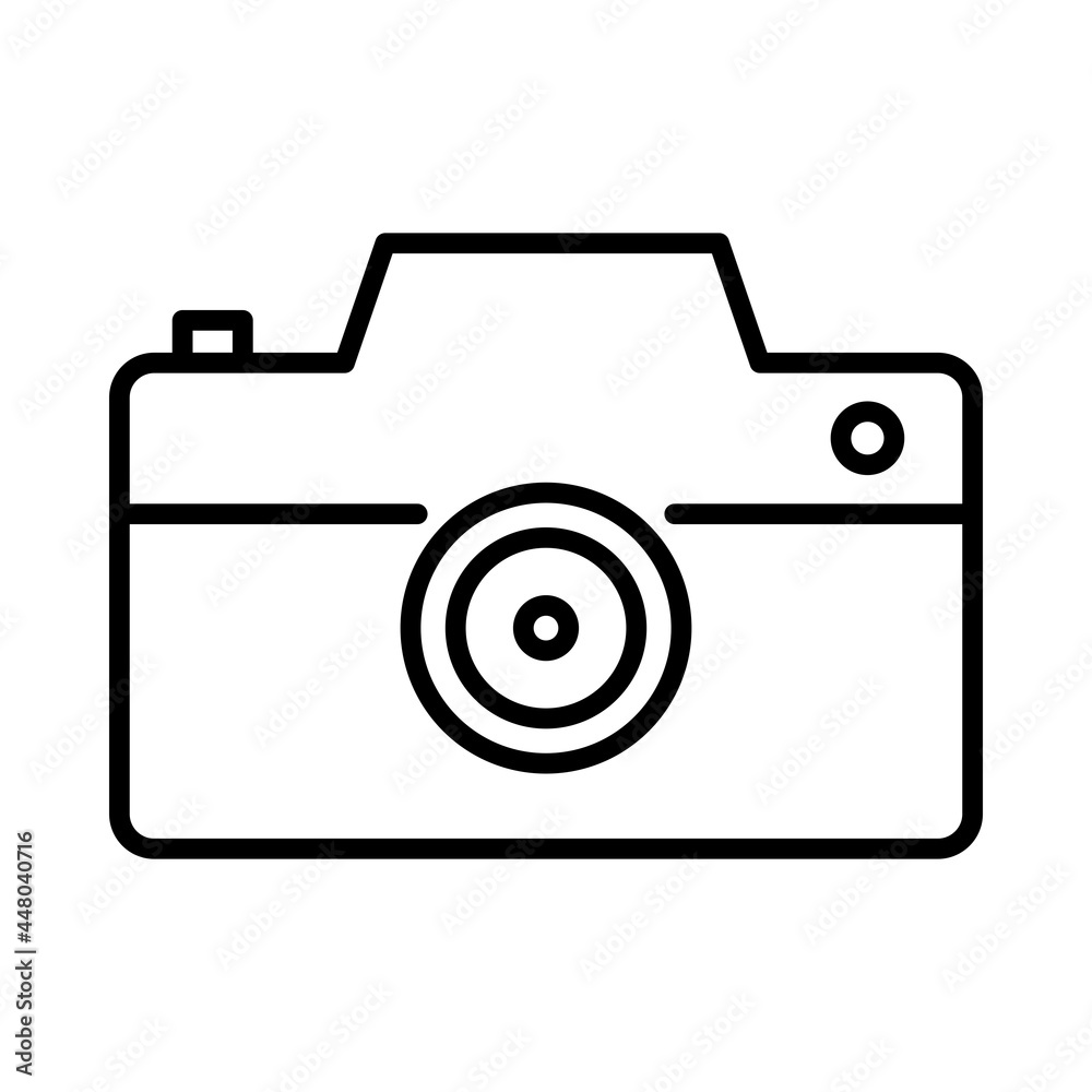 Digital Camera Vector Line Icon Design Digital Camera Vector Line Icon Design