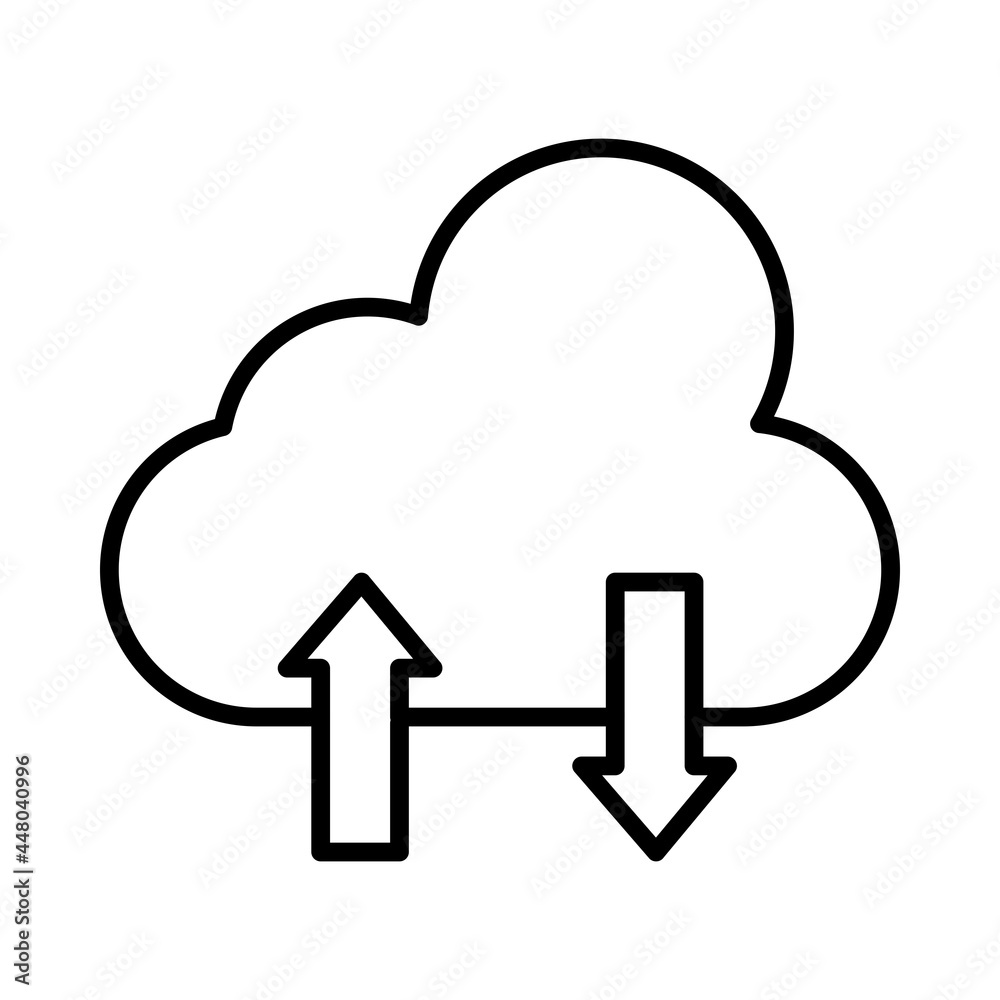 Data Transfer Vector Line Icon Design Data Transfer Vector Line Icon Design