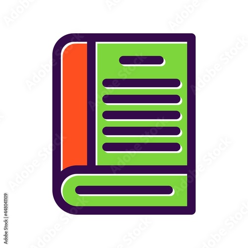 Book Filled Vector Icon Design