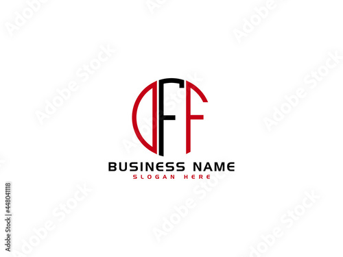 Creative DFF Logo Letter Vector Image Design For Business photo