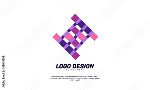 stock abstract creative idea brand identity rectangle business corporate multicolor design logo template