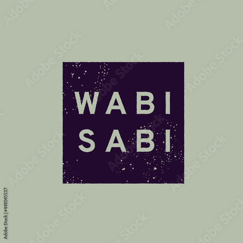 Wabi sabi icon, black square. Vector illustration EPS 10