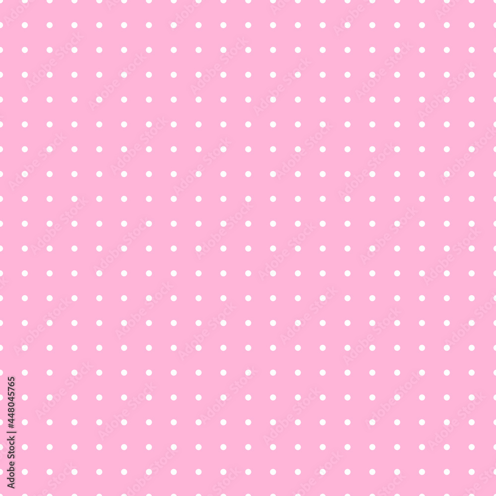 White and Pink Polka Dot seamless pattern. Vector background. White and Pink Polka Dot seamless pattern. Vector background.