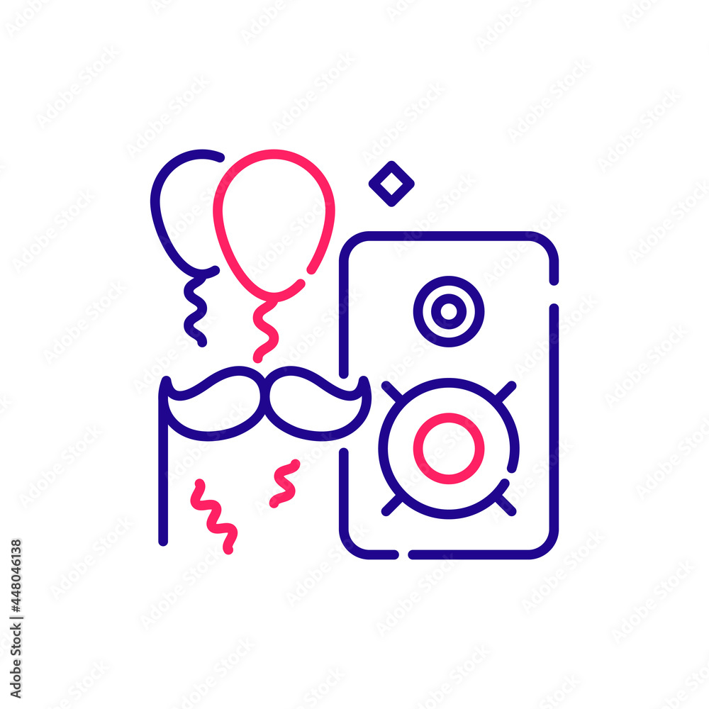 Party accessories vector 2 colour icon style illustration. EPS 10 File Party accessories vector 2 colour icon style illustration. EPS 10 File