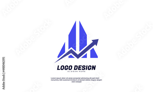 stock abstract creative idea brand identity arrow accounting financial gradient color logo template
