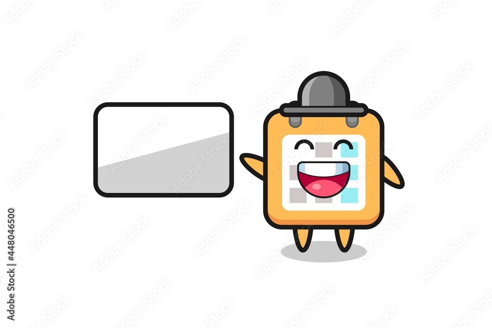 calendar cartoon illustration doing a presentation calendar cartoon illustration doing a presentation