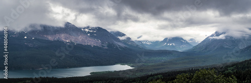 Fototapeta Naklejka Na Ścianę i Meble -  Many Glacier Scenery at Glacier National Park