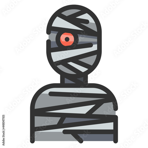 mummy line icon