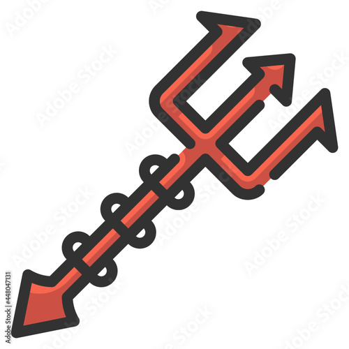 trident line icon