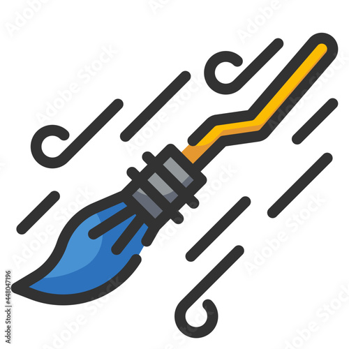 broomstick line icon